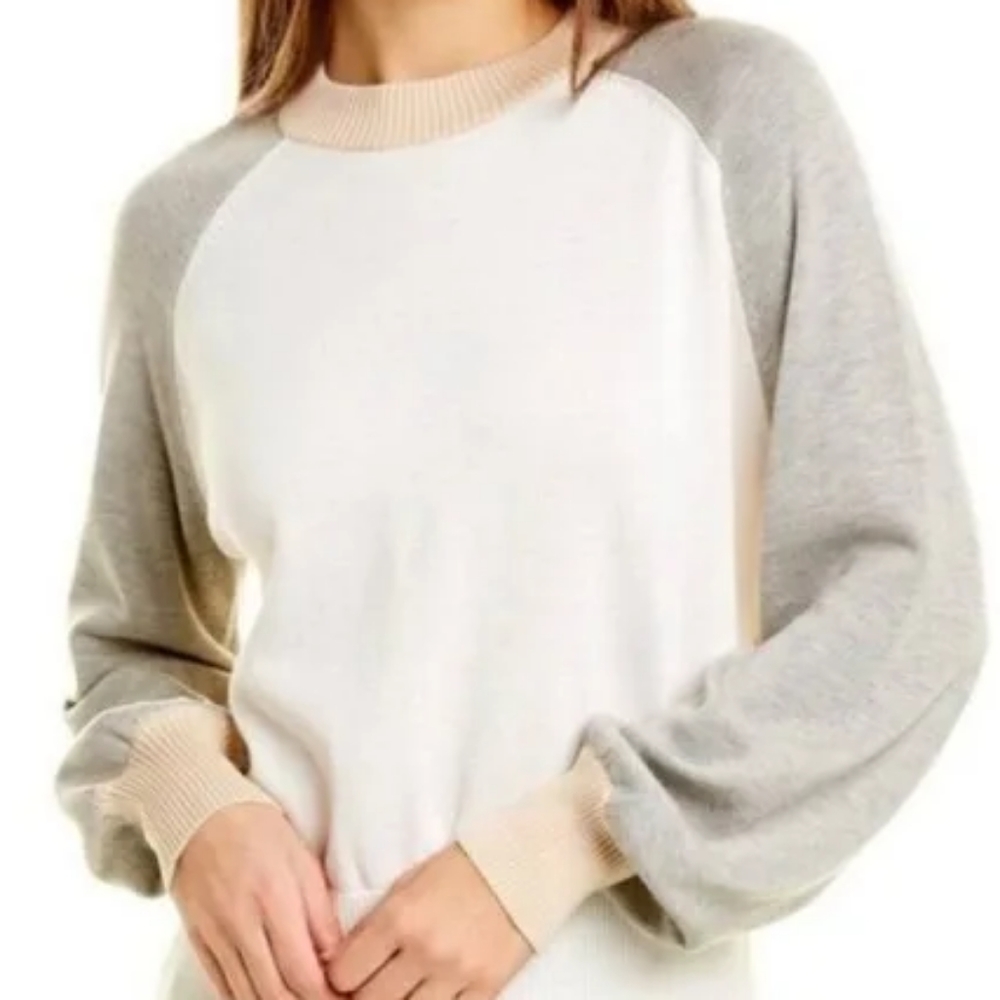 NWT Monrow Colorblock Sweater Sz M